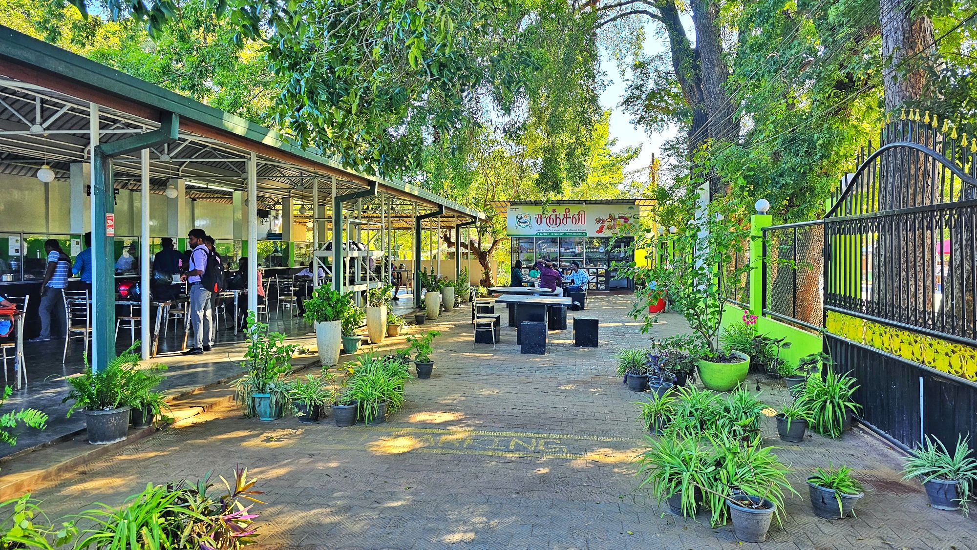 Outside dining area of Jaffna Ammachi traditional Restaurant